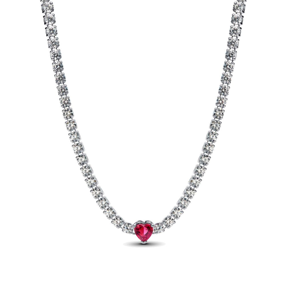 PANDORA Halo Heart Pendant Choker 393549C01-40 image 0