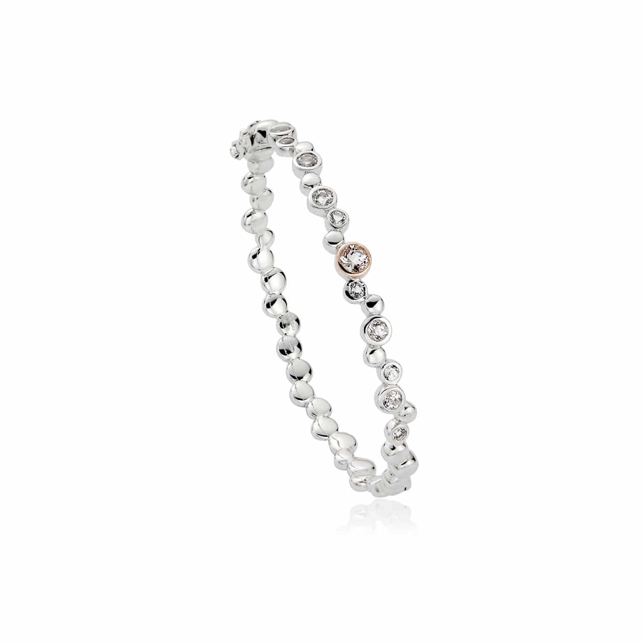 Clogau Celebration Sterling Silver Bangle with Topaz 3SMBG2 image 0
