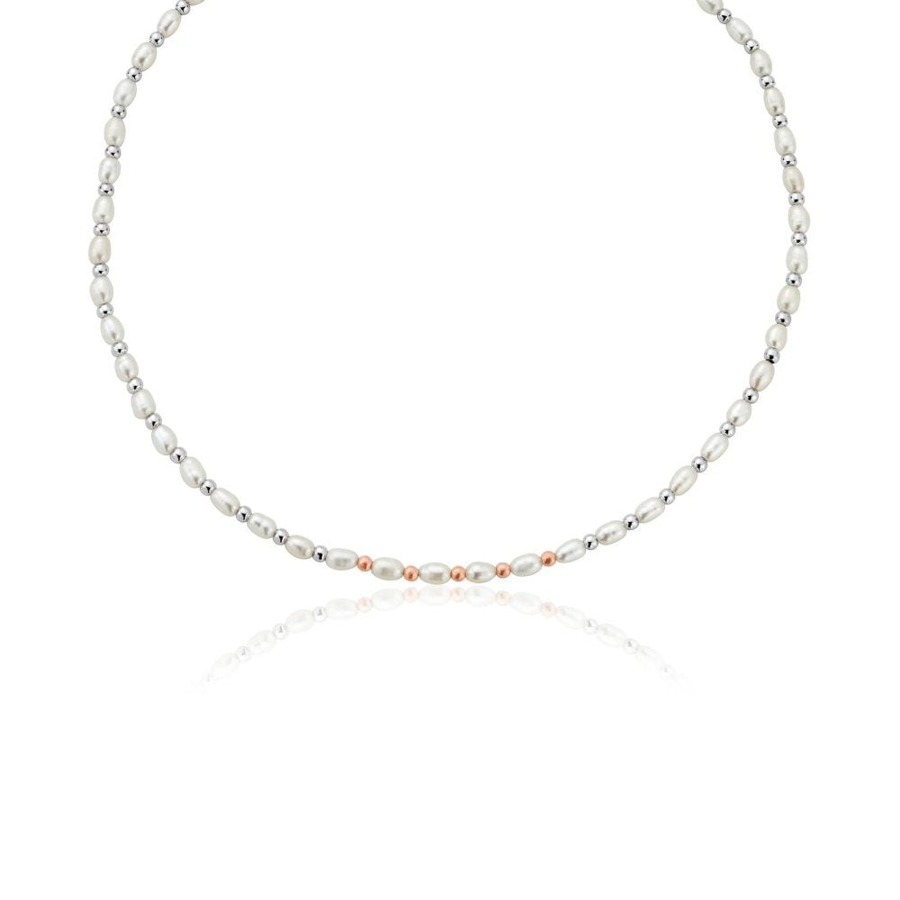 Clogau Nature's Wonder Sterling Silver Beachcomber Choker with Pearls 3SBCH0628 image 0