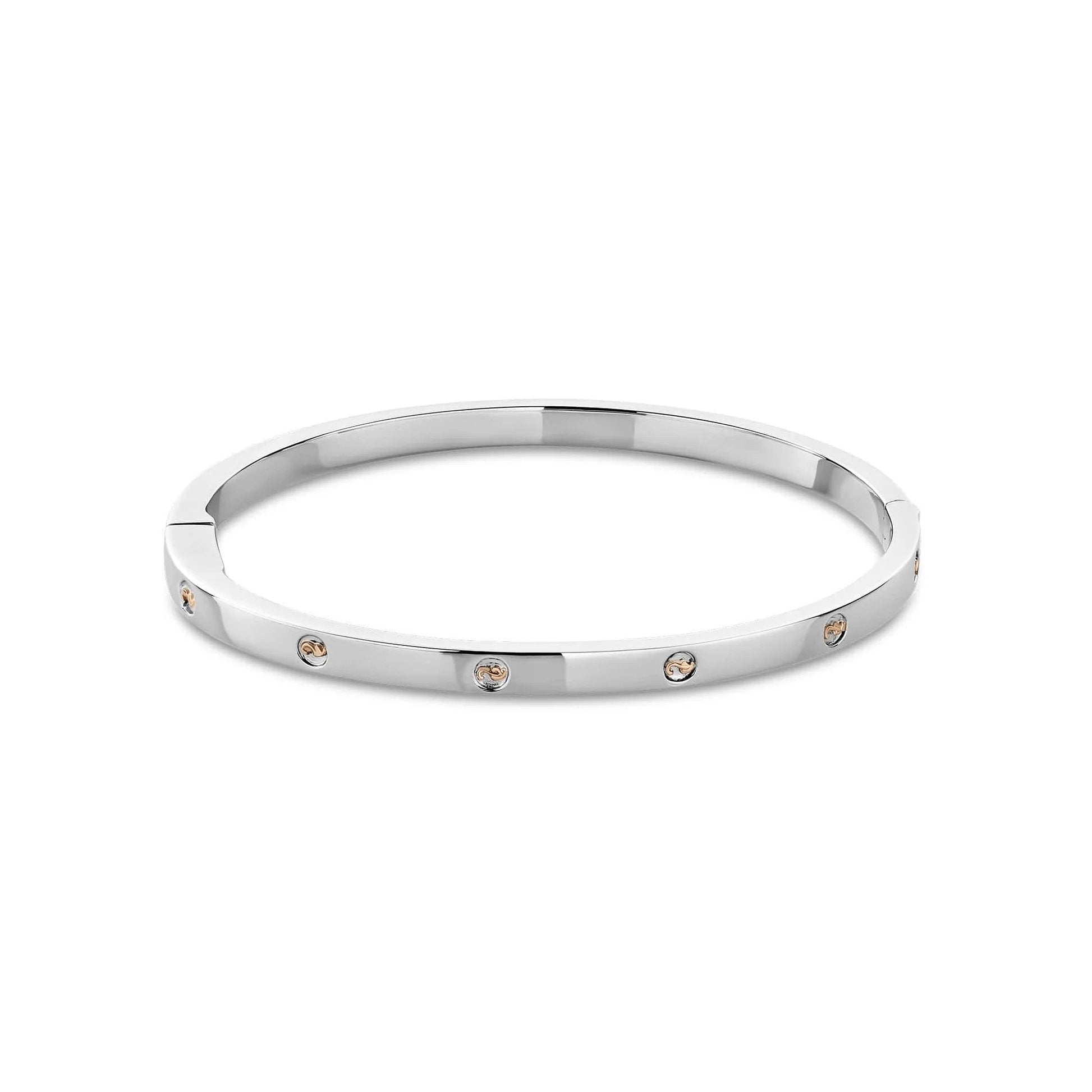Clogau Insignia Sterling Silver Slim Bangle 3SINS852 image 0