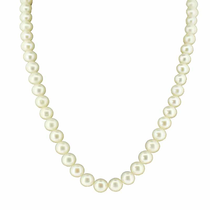 6mm and 8mm Cultured Pearl 16' Necklace
