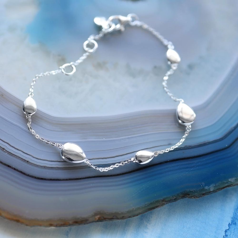 Kit Heath Coast Pebbles Multi Pebbles 7.5" Station Bracelet 70197RP