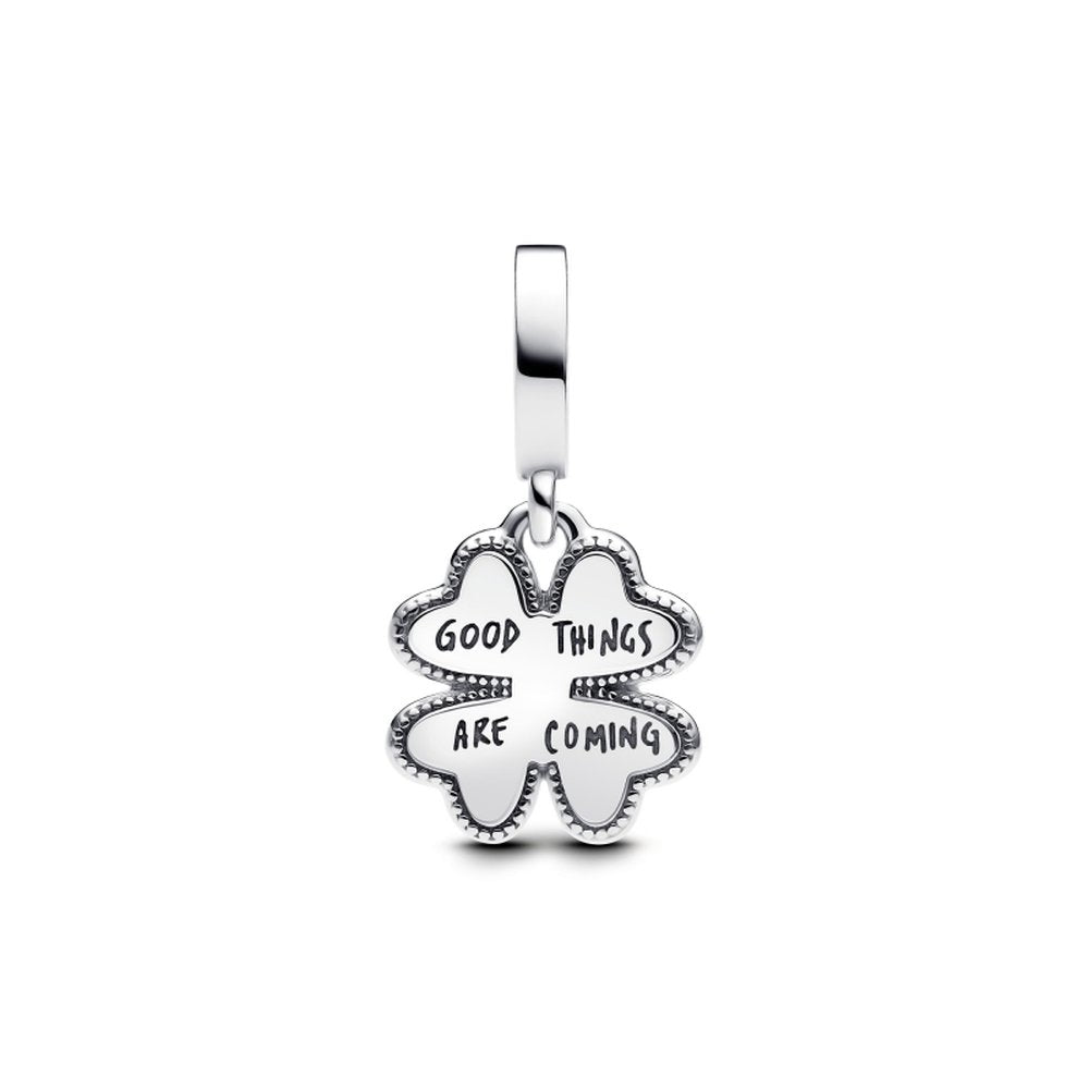 PANDORA Spinnable Four Leaf Clover Lab-Grown Diamond Dangle Charm 763624C01 image 1