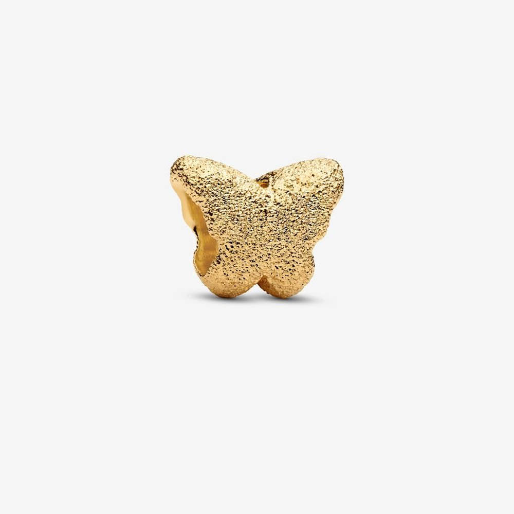PANDORA Textured Butterfly Mini Charm 764046C00