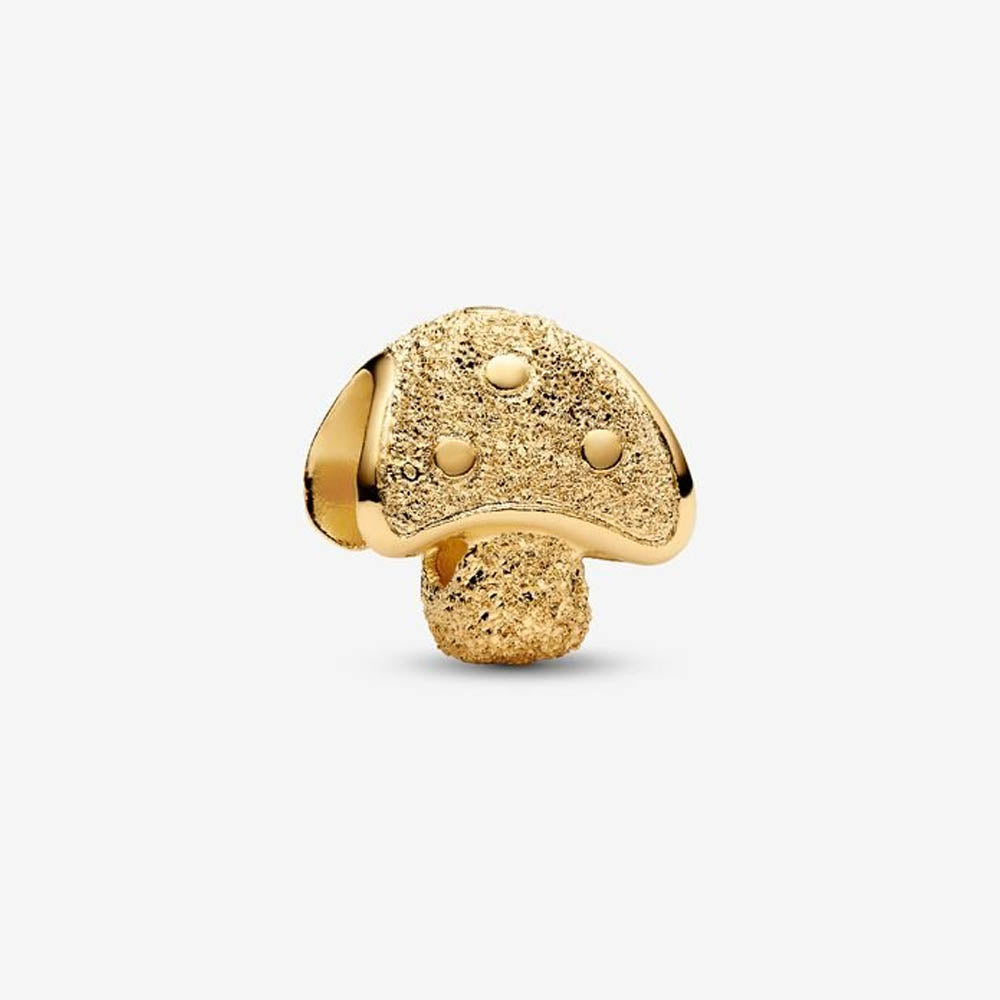 PANDORA Textured Mushroom Mini Charm 764048C00
