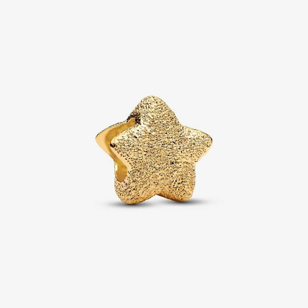 PANDORA Textured Star Mini Charm 764050C00