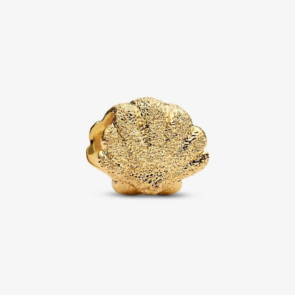 PANDORA Textured Shell Mini Charm 764057C00