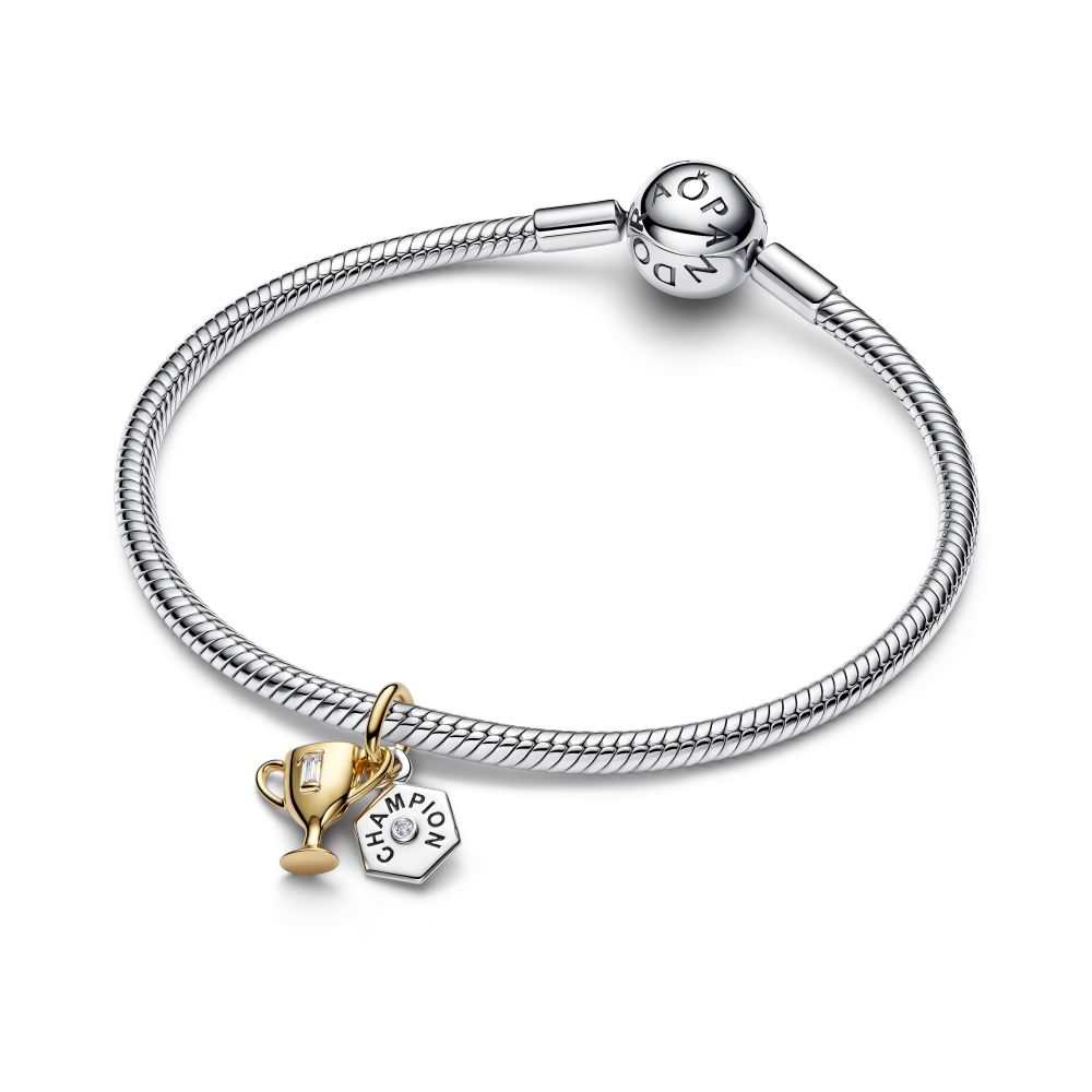 PANDORA Engravable Trophy Double Dangle Charm 764715C01
