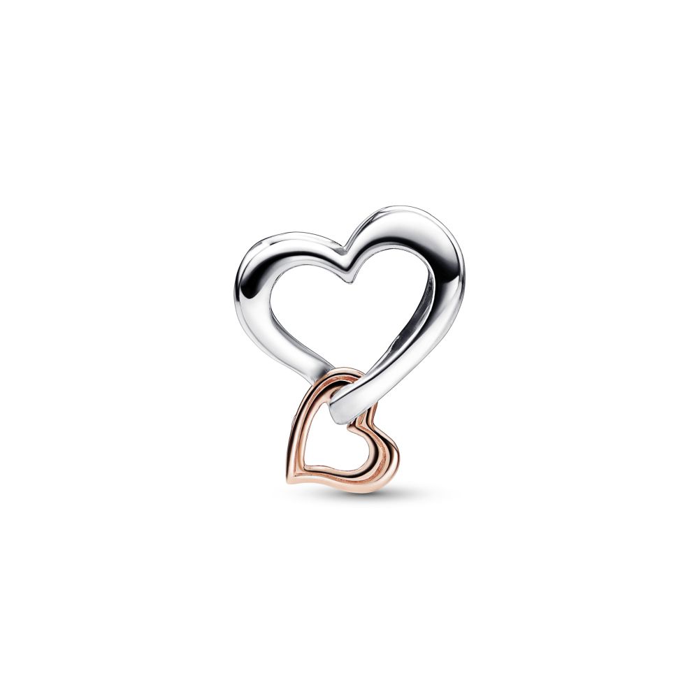 PANDORA Two-tone Openwork Infinity Heart Charm 782642C00