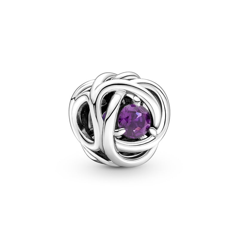 PANDORA February Birthstone Eternity Circle Charm 790065C02