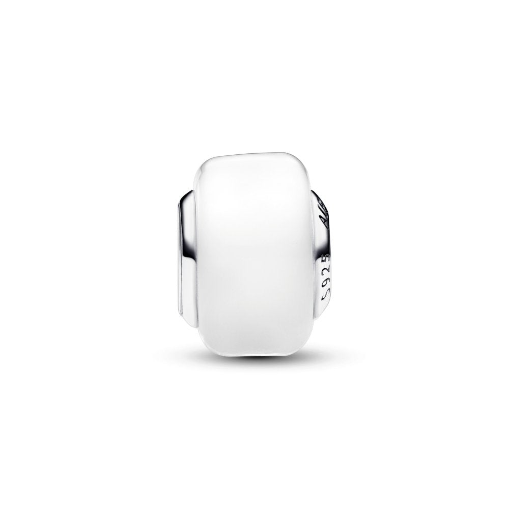 PANDORA White Mini Murano Glass Charm 793118C00
