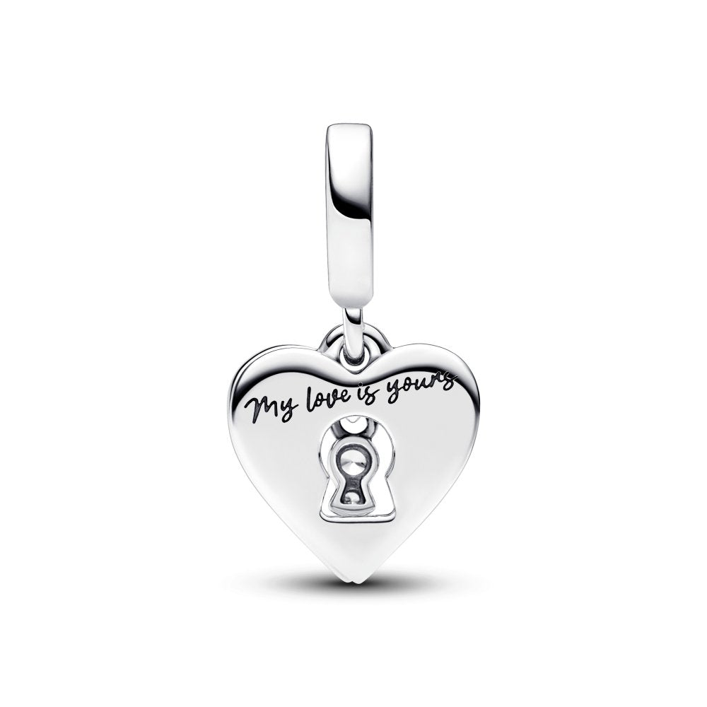 PANDORA Red Heart & Keyhole Double Dangle Charm 793119C01