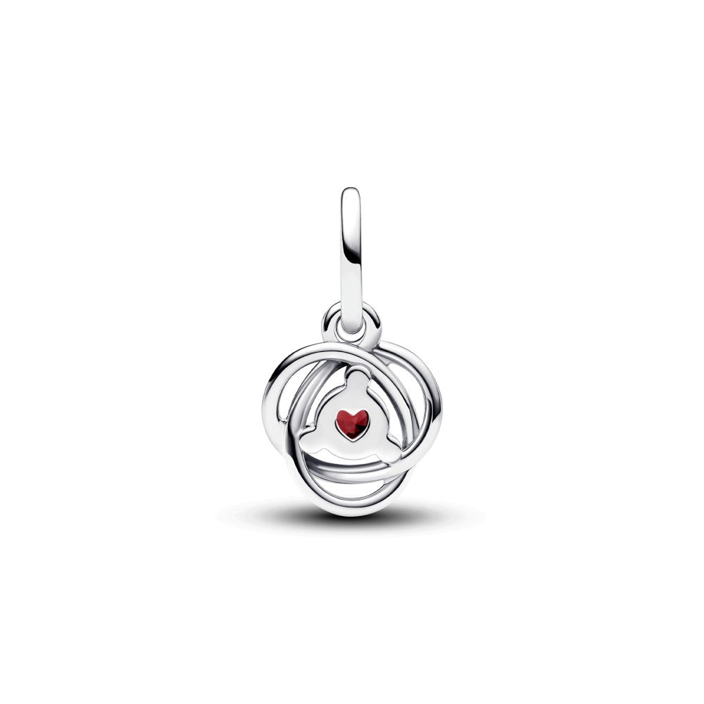 PANDORA January Birthstone Eternity Circle Dangle Charm 793125C01