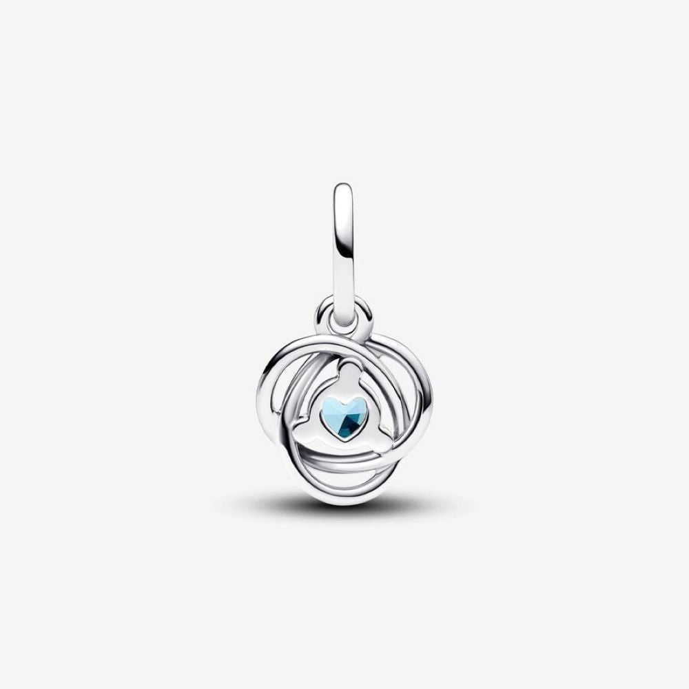 PANDORA March Birthstone Eternity Circle Dangle Charm 793125C03