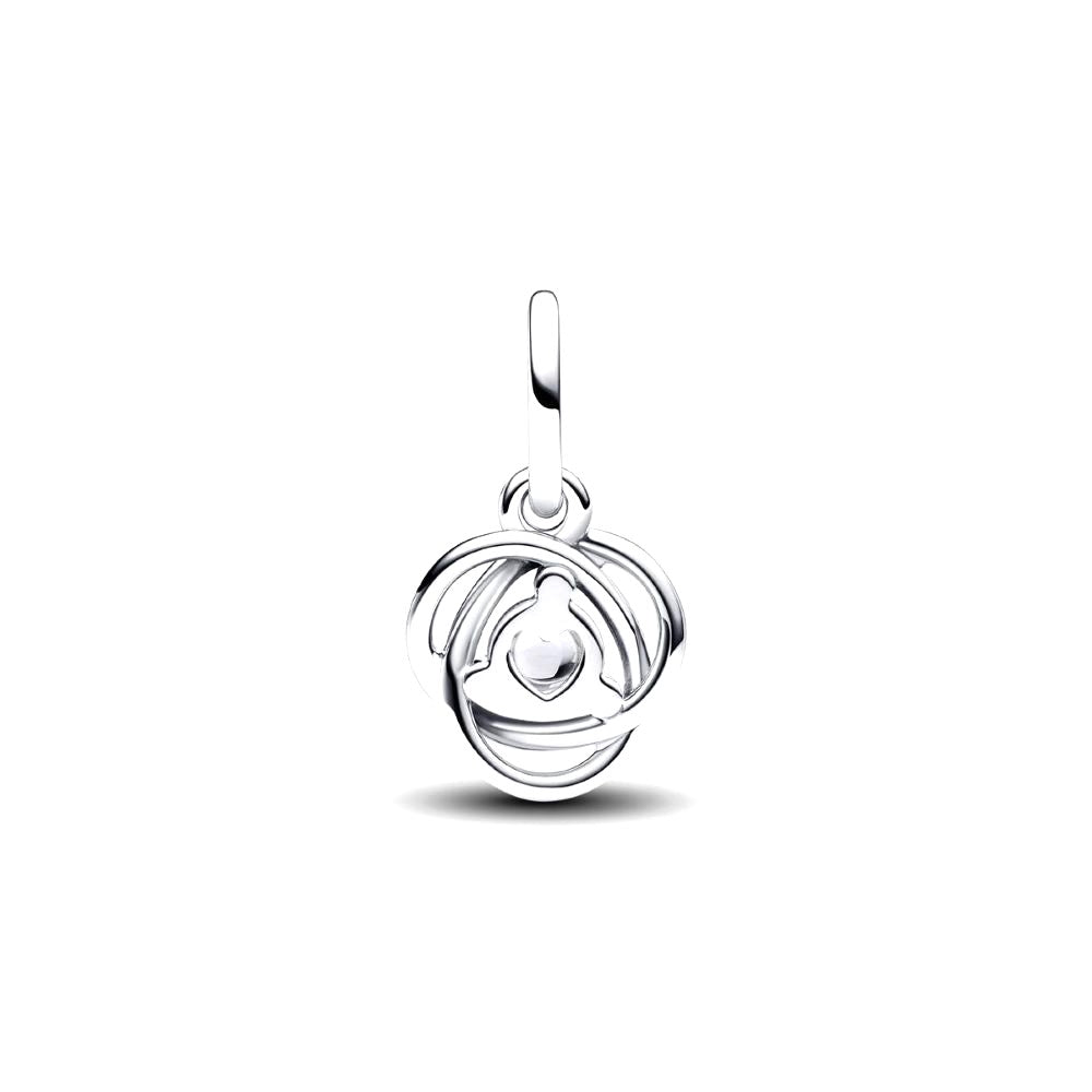 PANDORA April Birthstone Eternity Circle Dangle Charm 793125C04