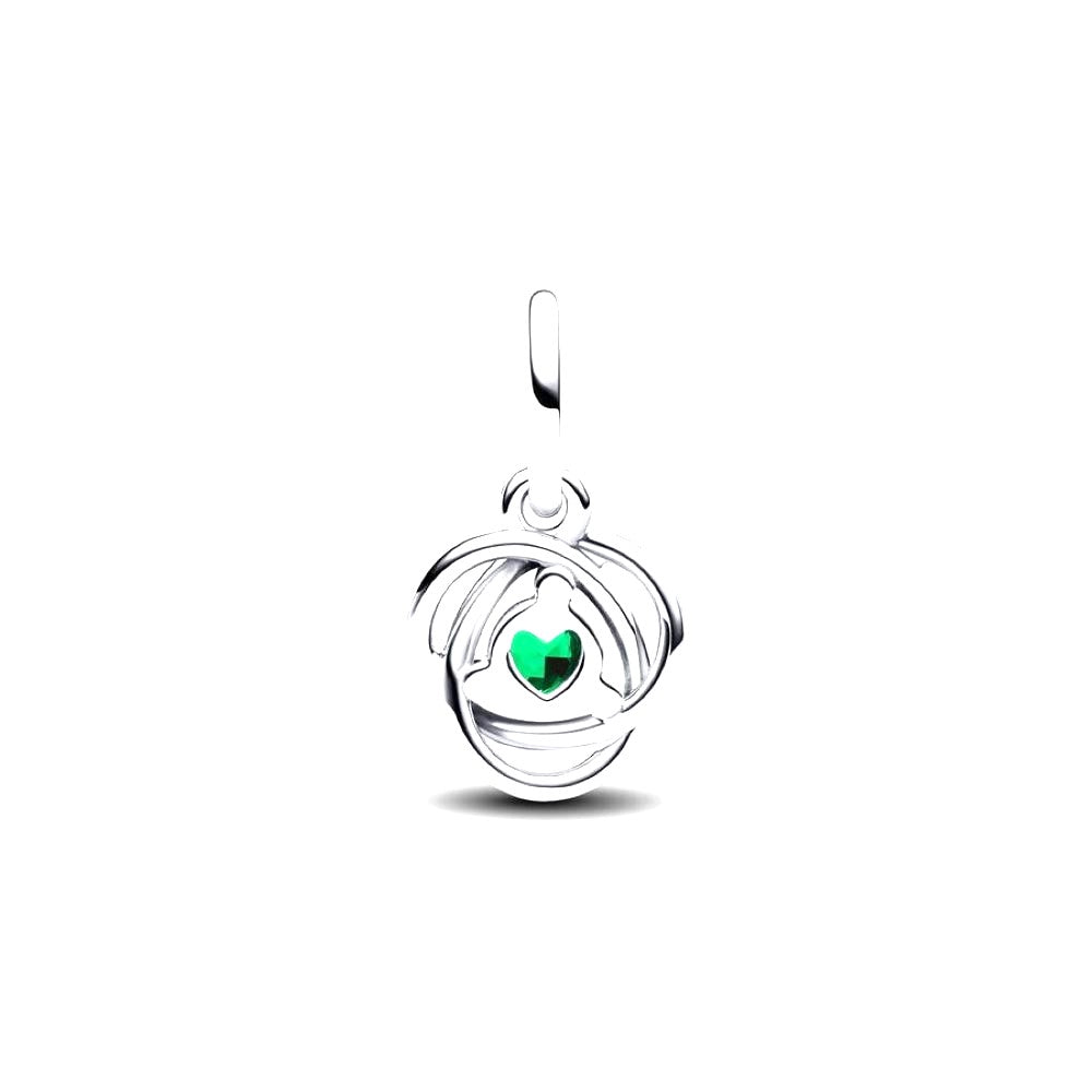 PANDORA May Birthstone Eternity Circle Dangle Charm 793125C05