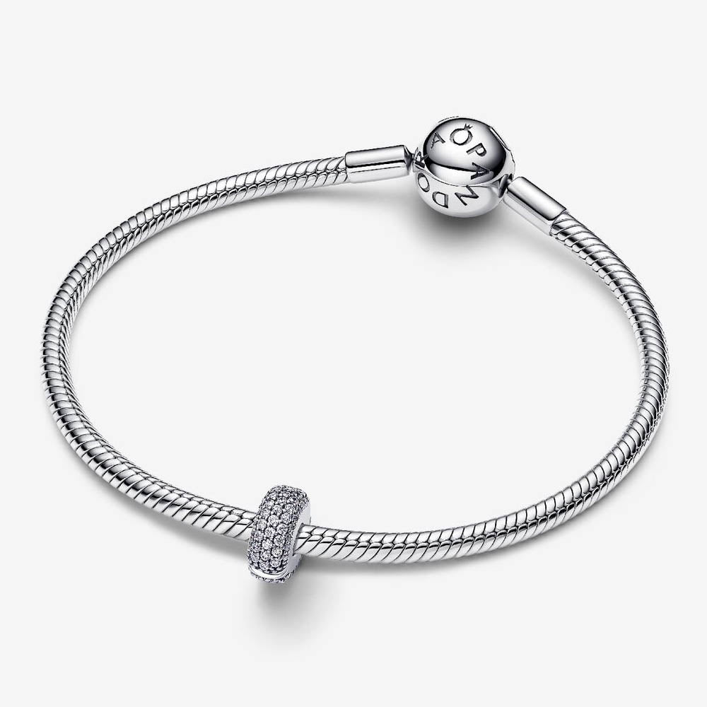 PANDORA Ribbed Clip Charm 794032C01