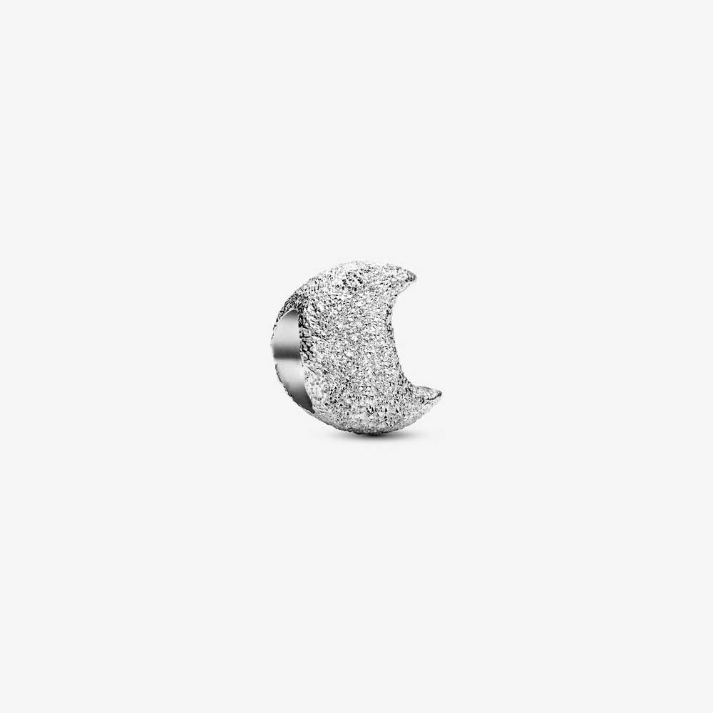 PANDORA Textured Moon Mini Charm 794054C00