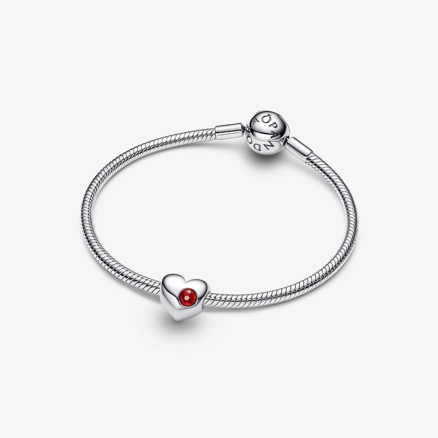 PANDORA January Birthstone Heart Charm 794161C01
