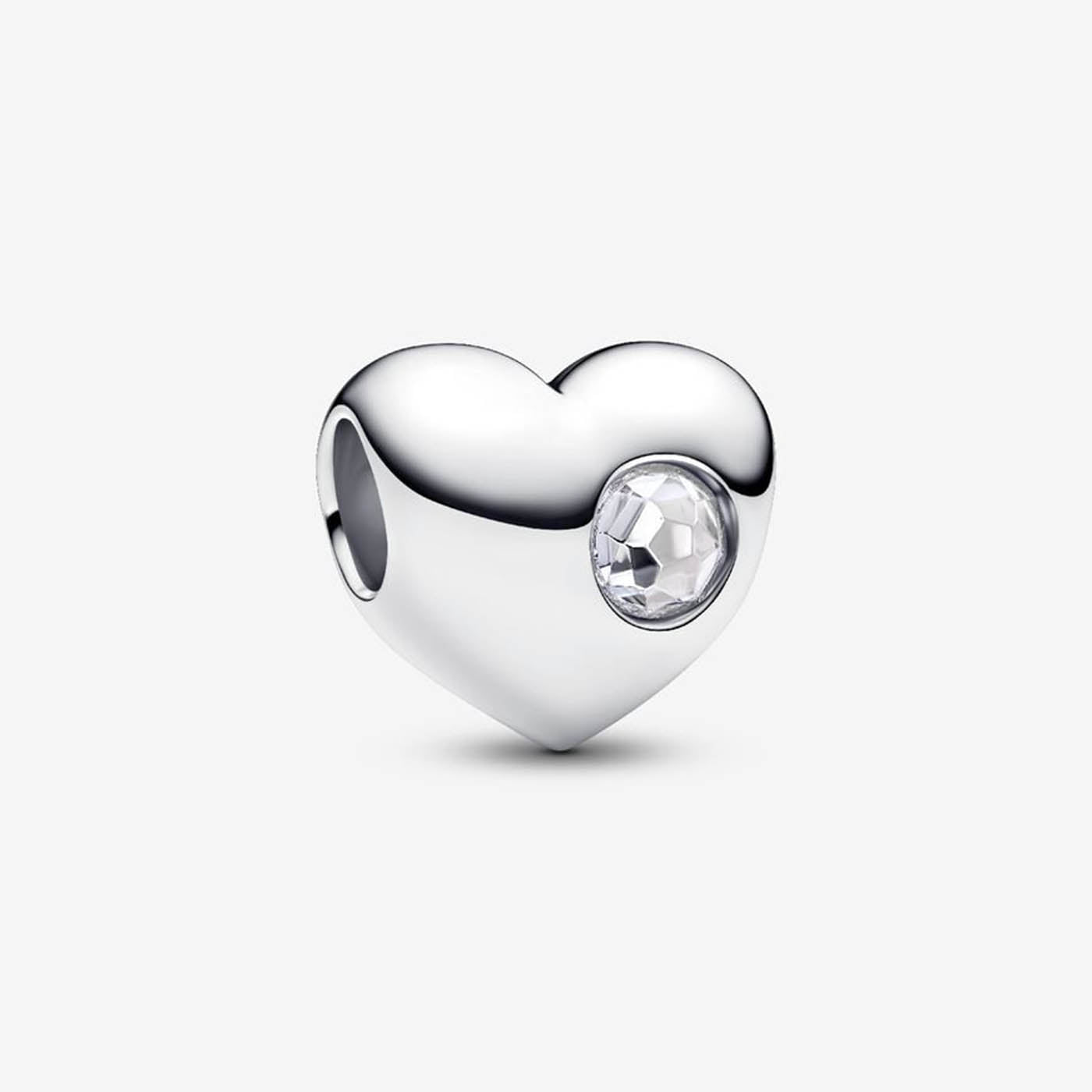 PANDORA April Birthstone Heart Charm 794161C04