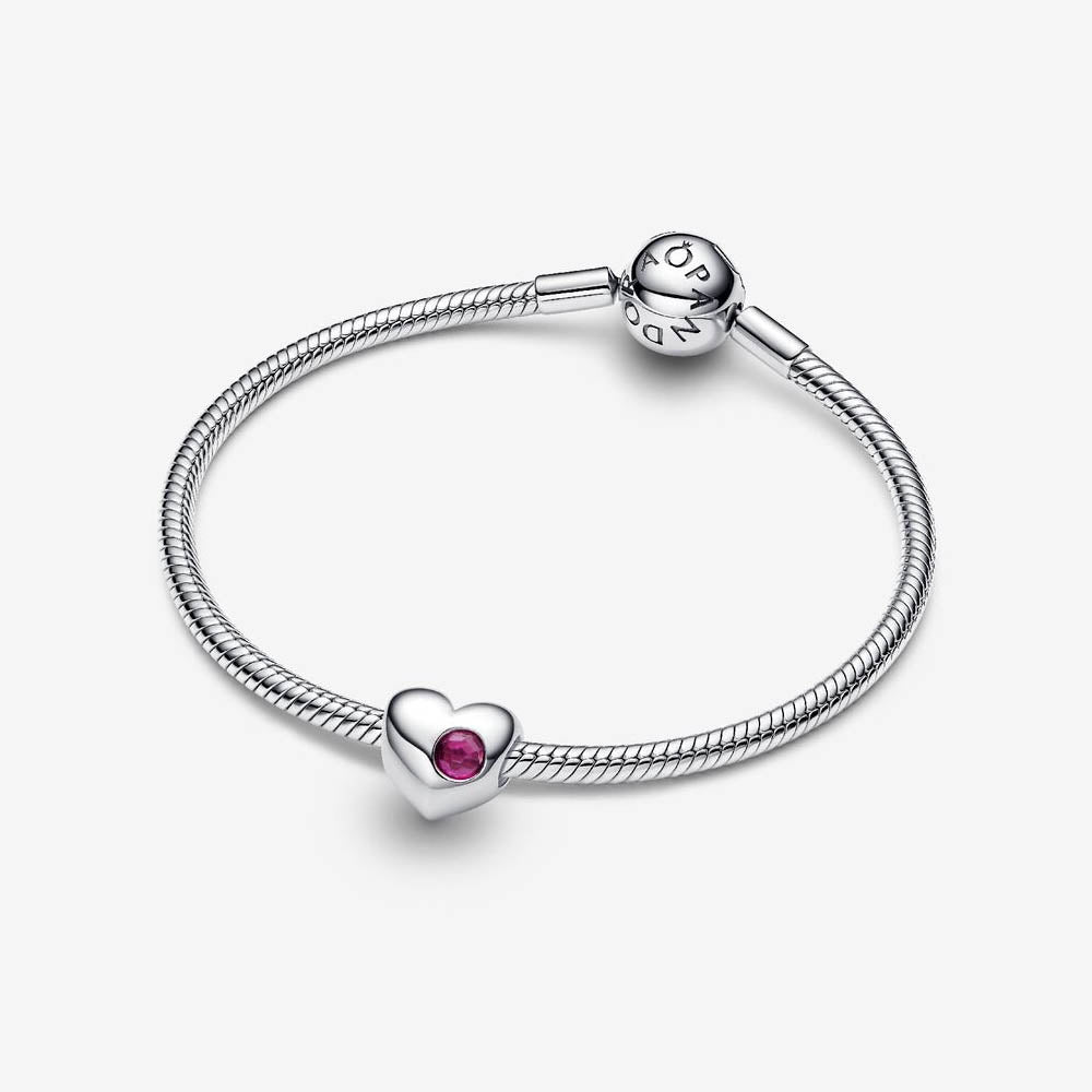 PANDORA July Birthstone Heart Charm 794161C07