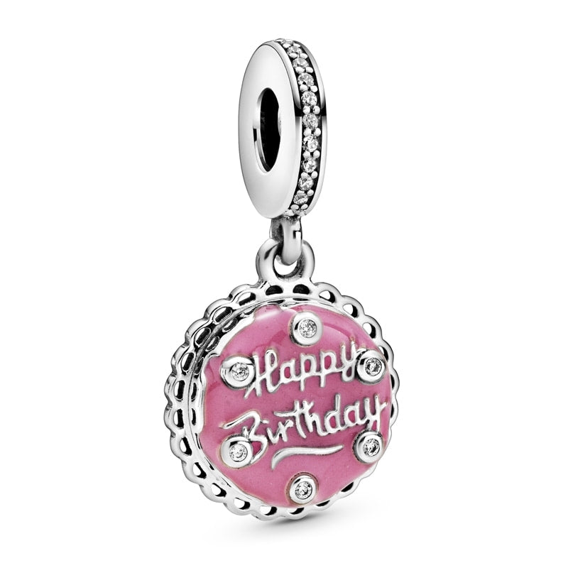 PANDORA Pink Birthday Cake Dangle Charm 798888C01