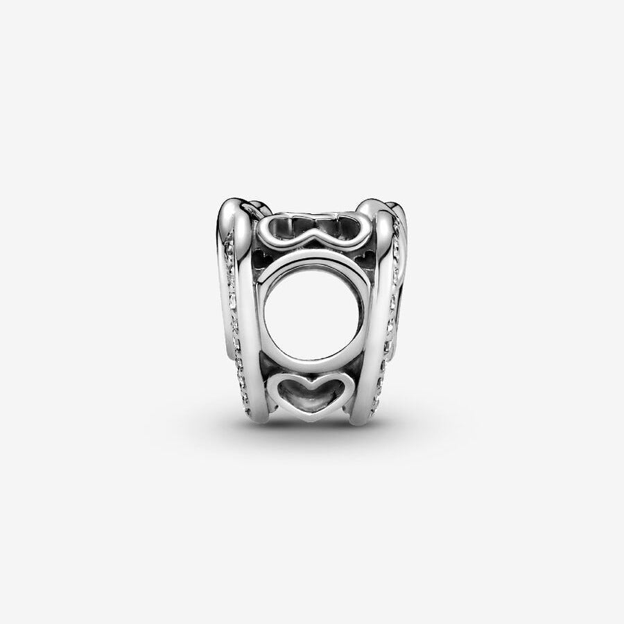PANDORA Sparkling Entwined Hearts Charm 799270C01