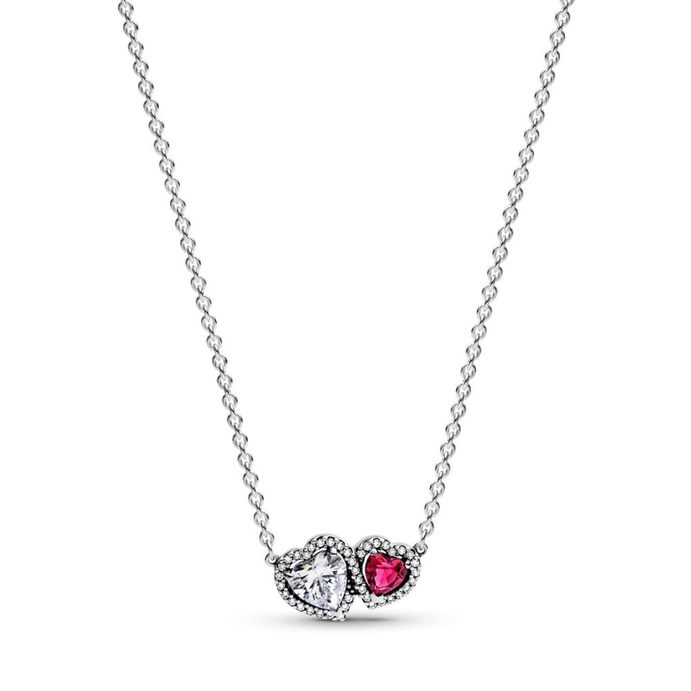 PANDORA Halo Hearts Pendant Necklace 393632C01-45 image 0