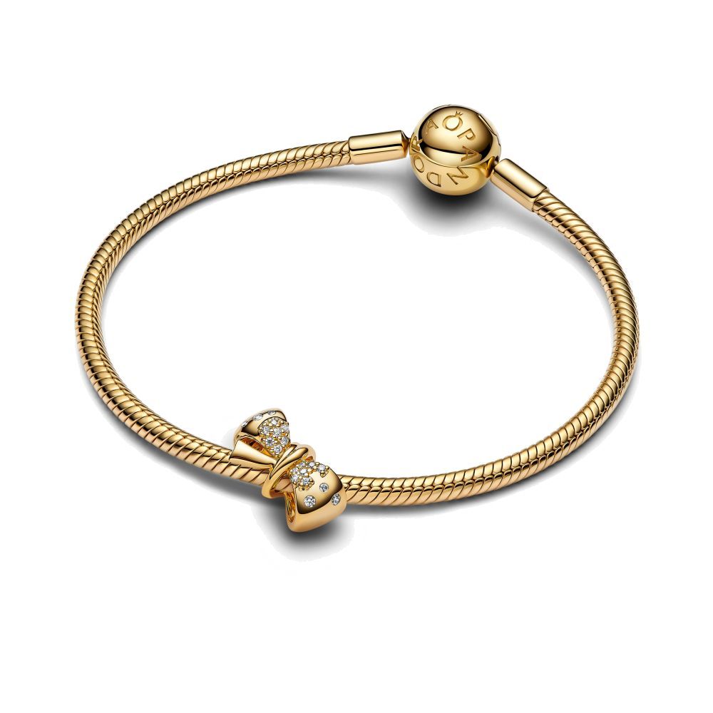 PANDORA Sparkling Bow Charm 763442C01 image 2