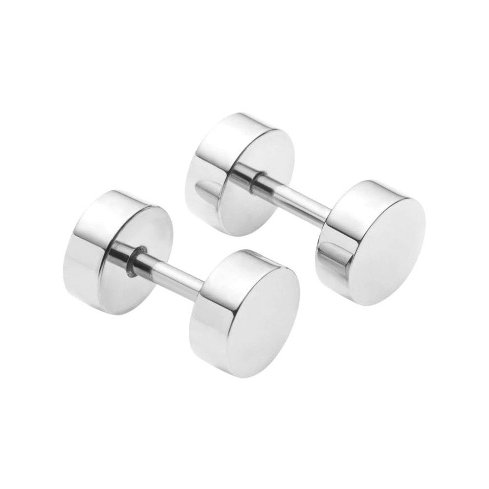 Fred Bennett Stainless Steel Plain Round Stud Earrings E6285 image 0