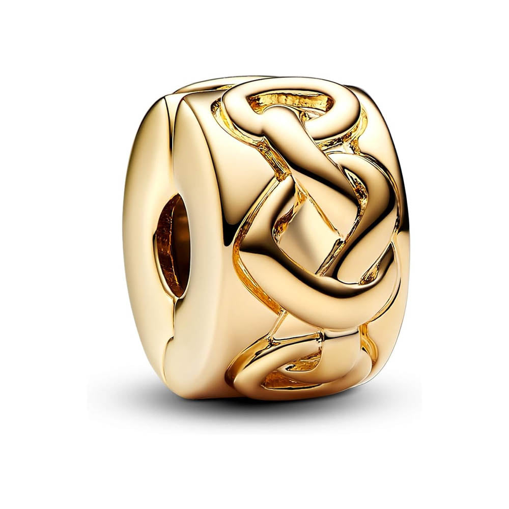 PANDORA Knotted Hearts Clip Charm 768035C00 image 0