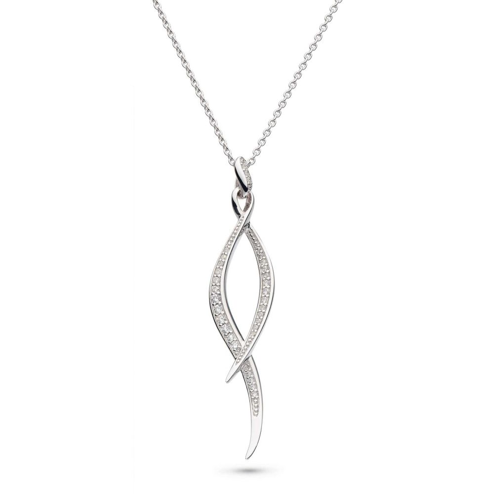 Kit Heath Entwine Twine Twist Pave CZ 20" Necklace 90225CZ