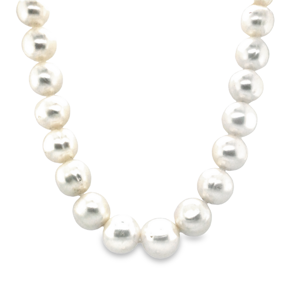 Pre-Owned  Large 12mm Pearl Necklace, 17 Inches 91.8g image 0