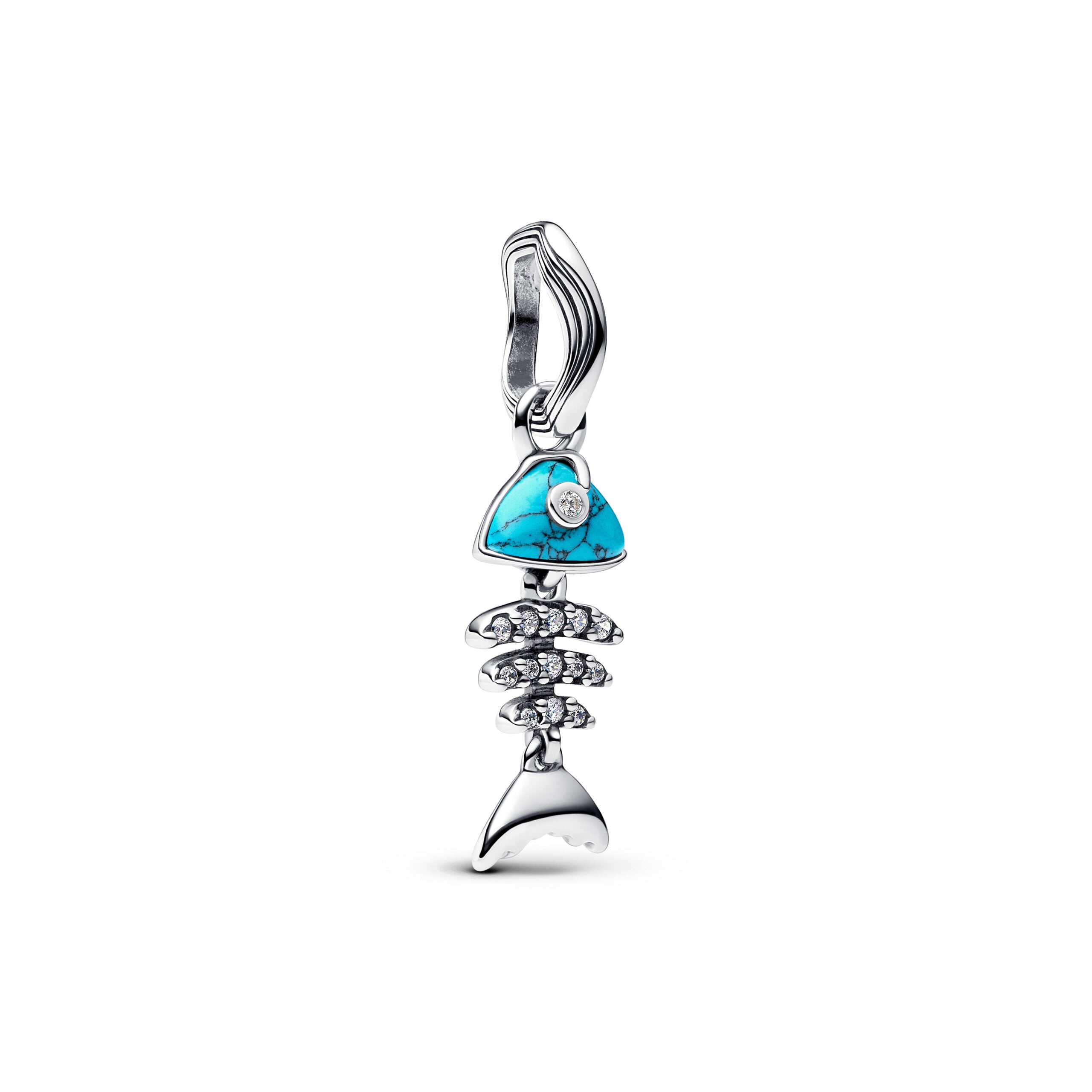PANDORA Turquoise-coloured Fishbone Dangle Charm 793894C01 image 0