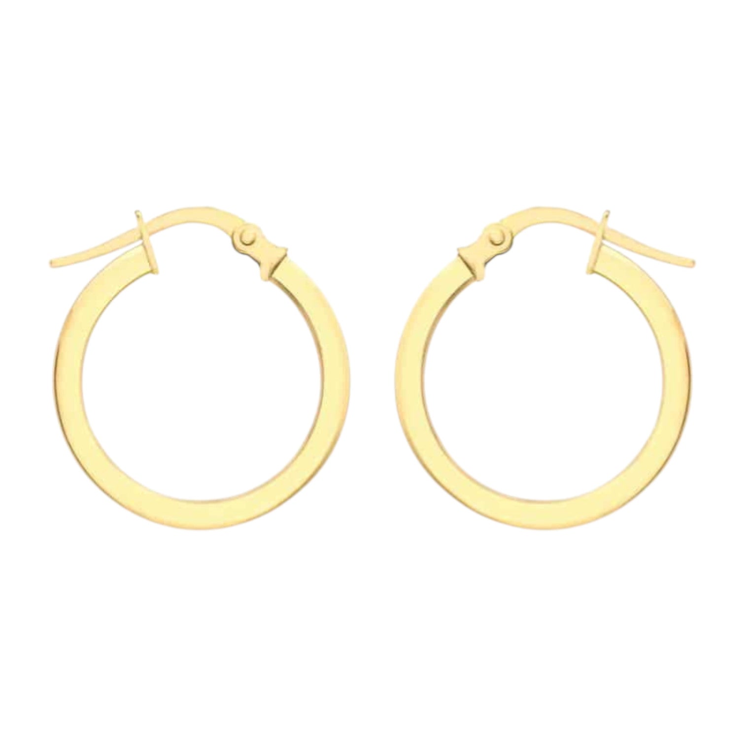 9ct GOLD 18MM PLAIN CREOLE EARRINGS 1.52.7619