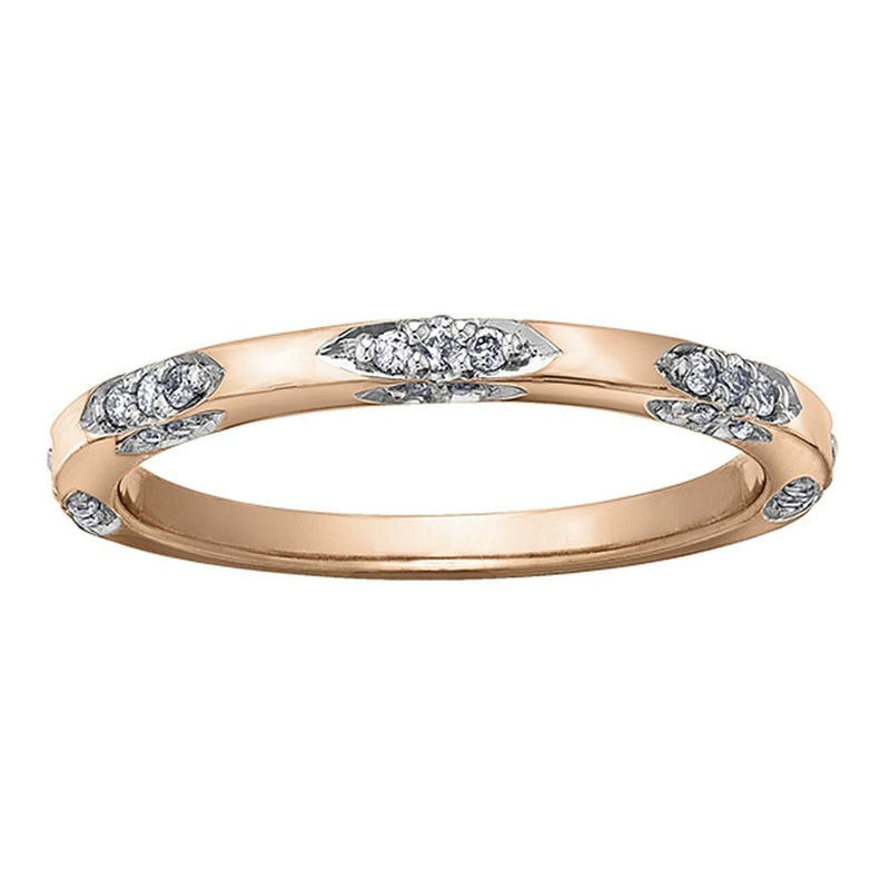 9ct Rose Gold Bypass Wrap Diamond Ring .15ct69807-CH574RG-10