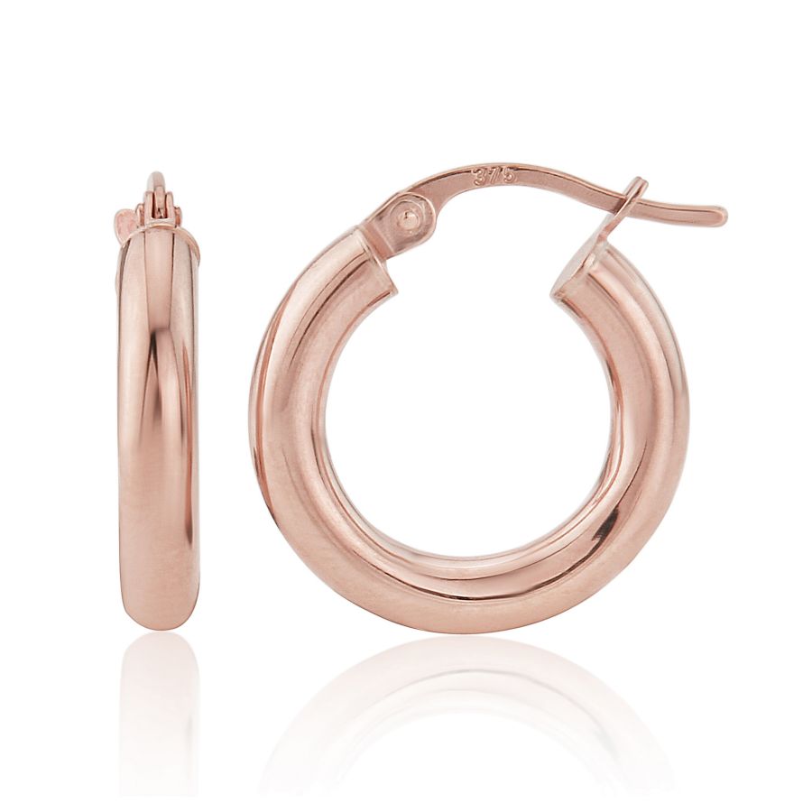 9ct Rose Gold Extra Small Hoop Earrings