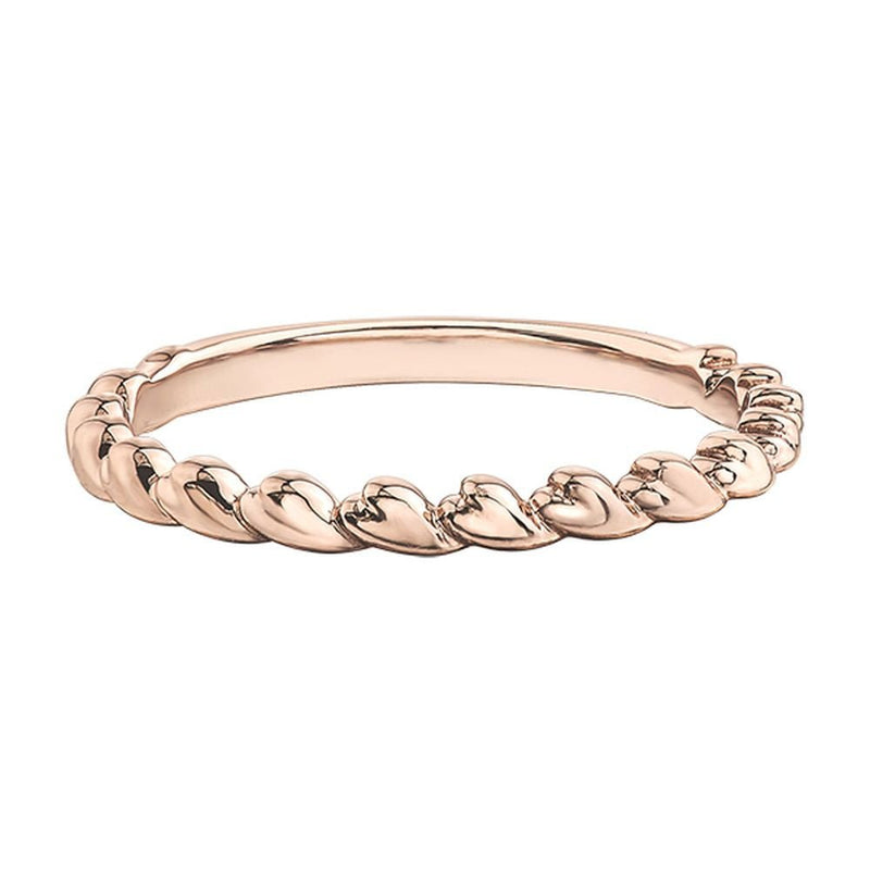 9ct Rose Gold Twisted Ribbon Wave Ring69807-CH773RG-10