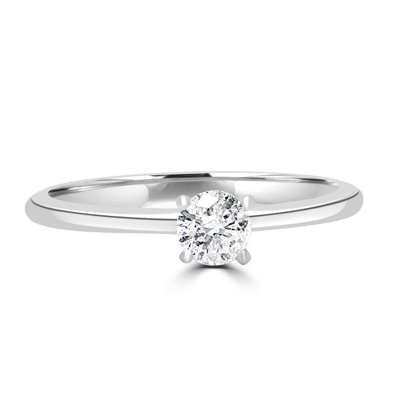 9ct White Gold 0.23ct Diamond 4 Claw Single Stone RingWWW1695R