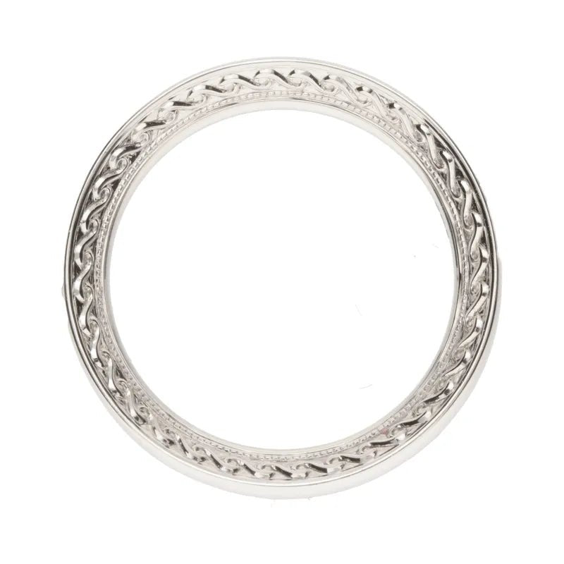 9ct White Gold Polished Inner Scrolling Wedding Ring264129