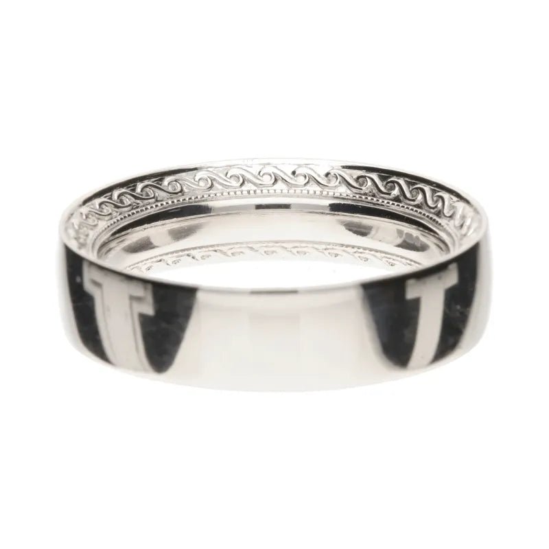 9ct White Gold Polished Inner Scrolling Wedding Ring264129