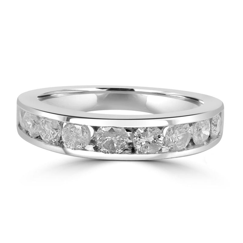 9ct White Gold Round Brilliant Cut Diamond 0.91ct Channel Eternity RingWWW3286