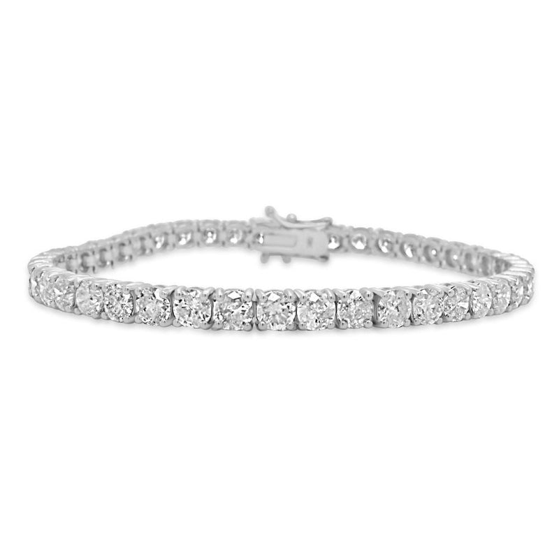 9ct White Gold Round Brilliant Cut Diamond 11.31ct Line BraceletWWW3477