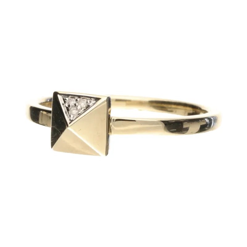 9ct Yellow Gold 0.15ct Diamond Pyramind Ring274800
