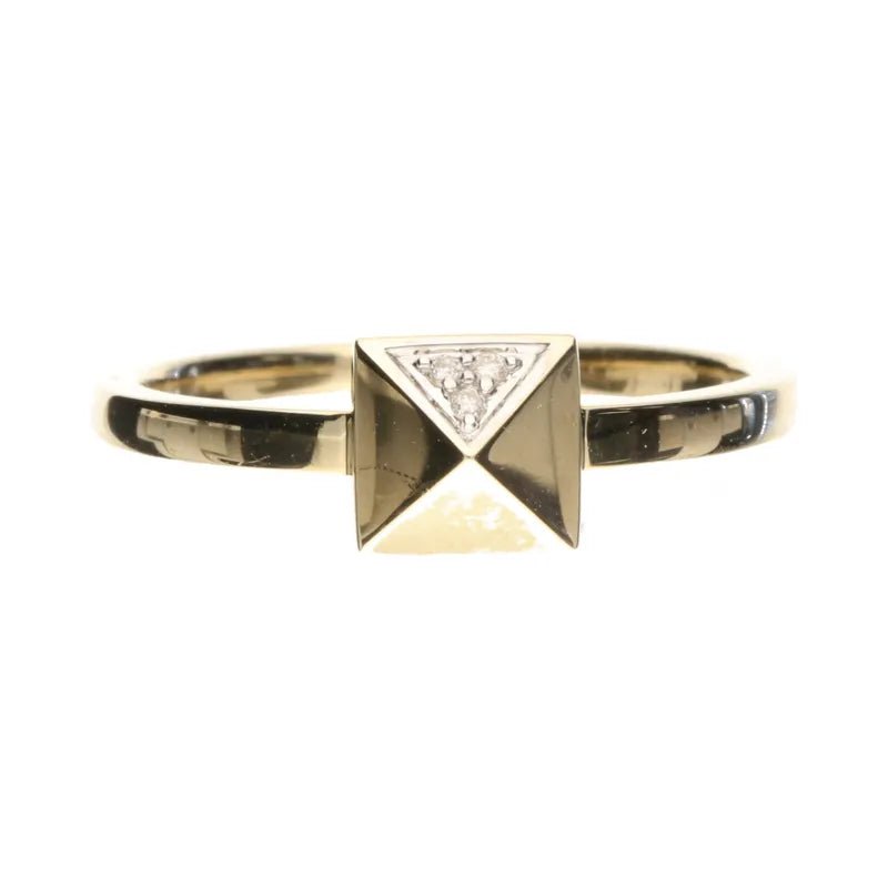 9ct Yellow Gold 0.15ct Diamond Pyramind Ring274800