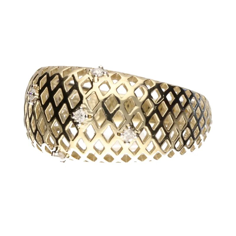 9ct Yellow Gold 0.62ct Diamond Lattice Ring274806