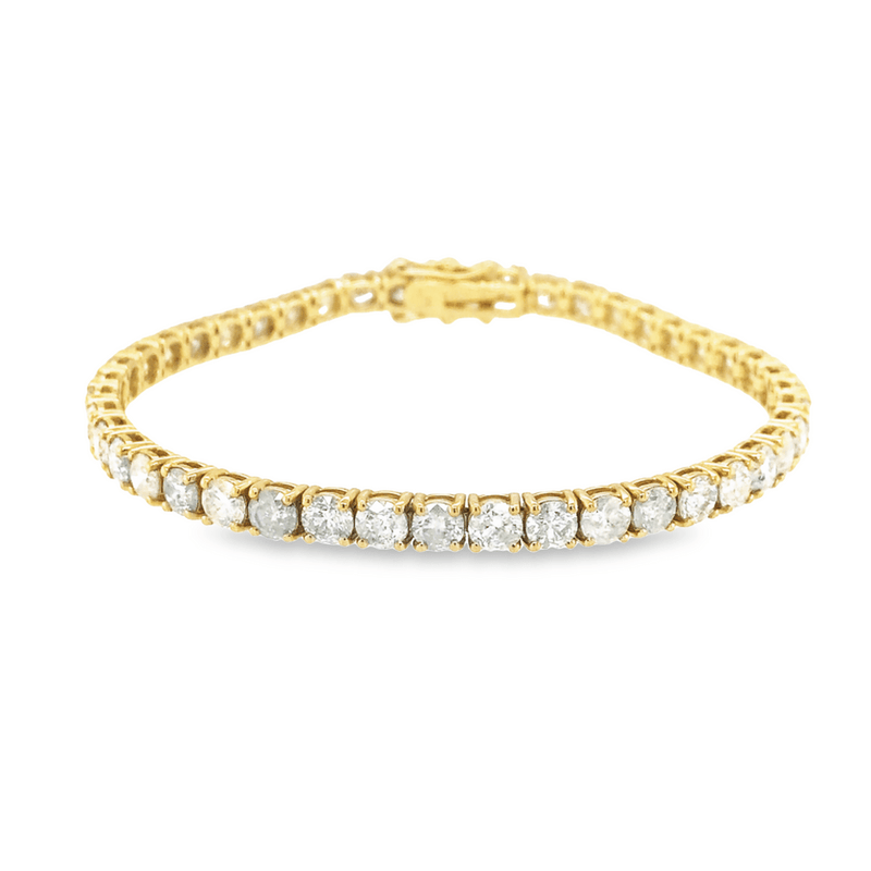9ct Yellow Gold 11.01ct Diamond Tennis Bracelet260210