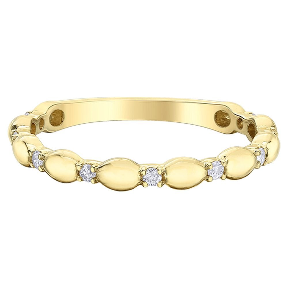 9ct Yellow Gold Dainty Abstract Bubble Diamond Eternity Ring .10ct69807-CH802/10-10