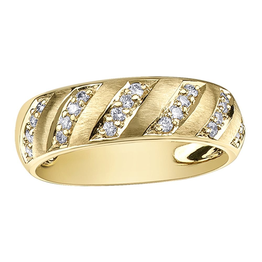 9ct Yellow Gold & Diamond Wide Ring 0.25ct69807-50E26YG/25-10