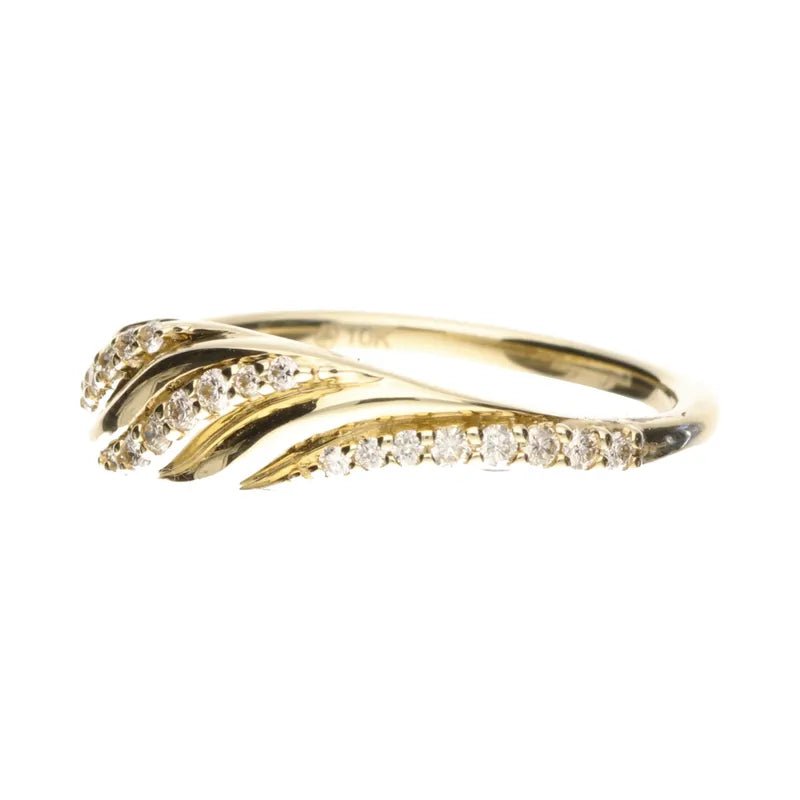 9ct Yellow Gold Entwined 0.17ct Diamond Ring274804